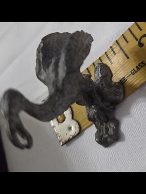 Vintage MCM solid pewter miniature stork